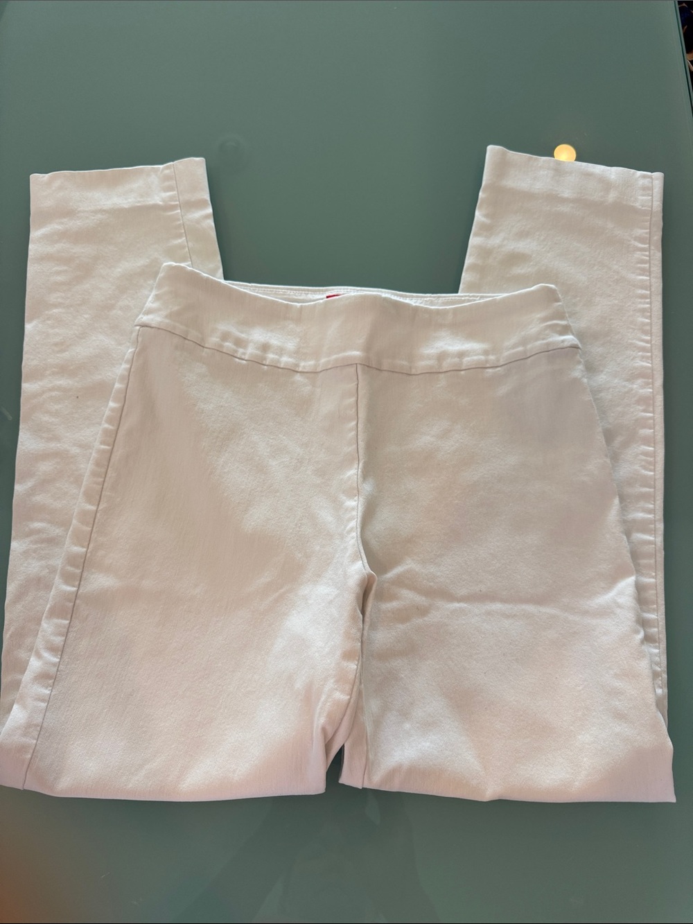 Krazy Larry Classic White Straight-Leg Ankle Pants